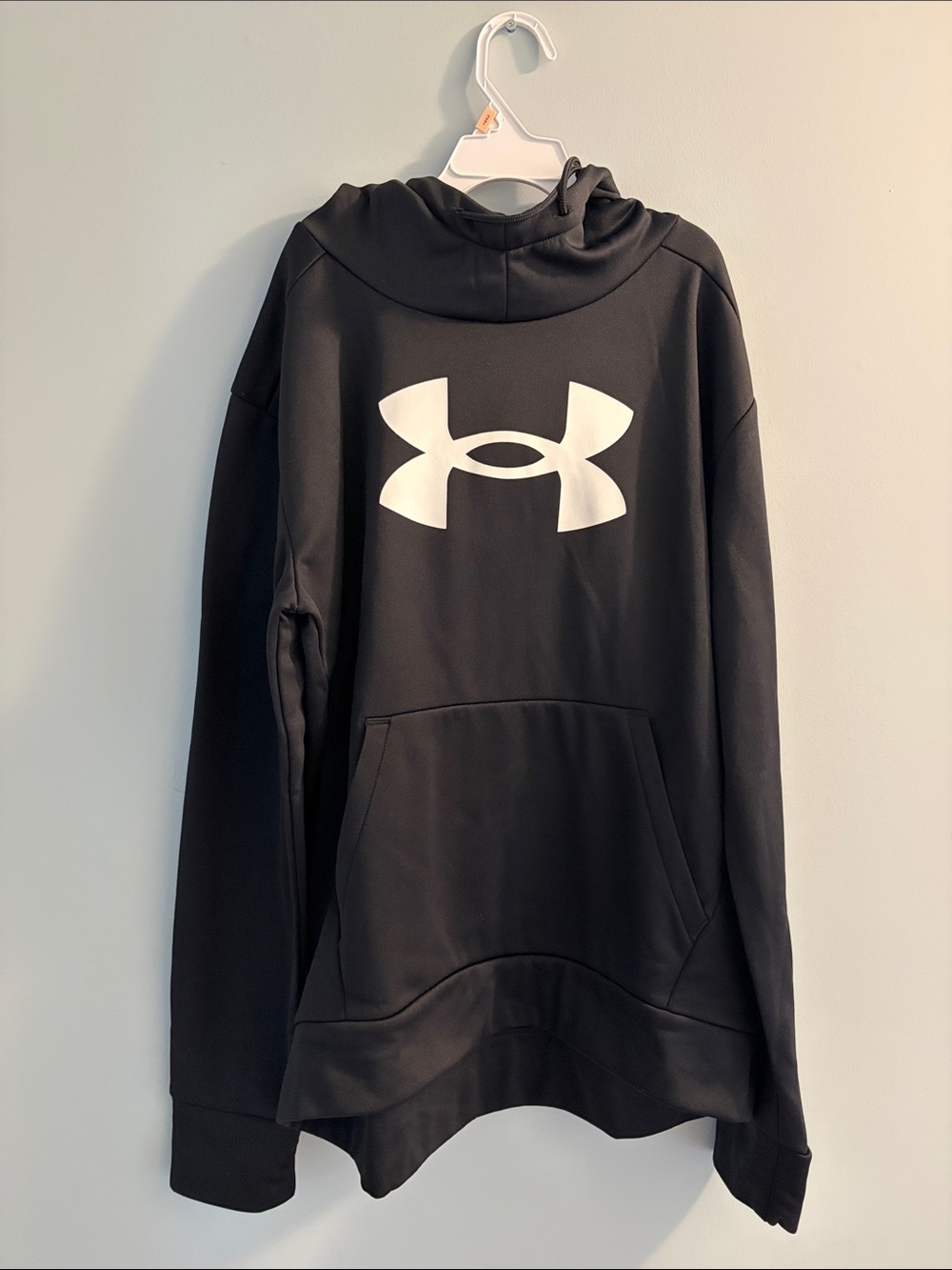 Under Armour Black Pullover Hoodie with White Logo